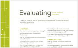 Cover of Evaluating Online Wellness Providers