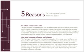 Cover of 5 Reasons to Take Employee Wellness Social